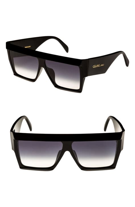 celine blue havana sunglasses|celine 60mm flat top sunglasses.